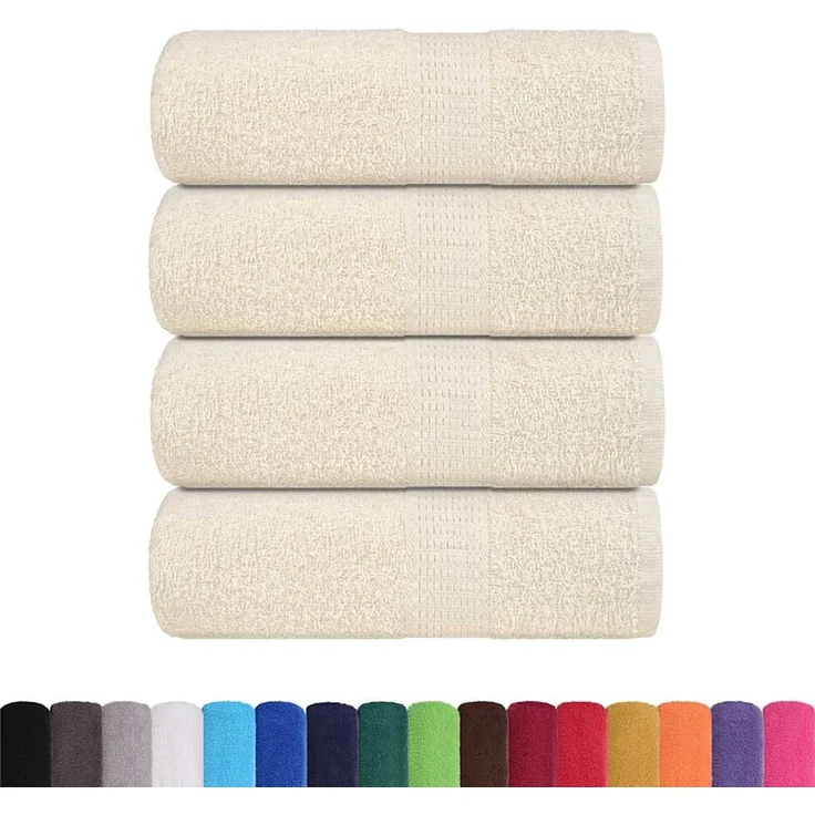 vidaXL Waschtücher FROGN 4 Stk. Creme 30x30 cm 360 g/m² 136993 – Bild 2