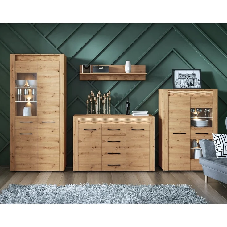 Regal Wandboard ARTA-131 in Artisan Eiche Nb, B/H/T: ca. 120/28/22 cm – Bild 5