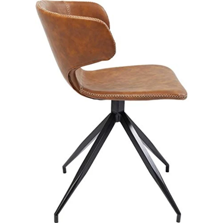 Kare Design Stühle Rusty, 2er Set, Braun, Polsterstuhl, Kreuzstichnaht, Komfortabel, Vintage, Retro, Esszimmer, Konferenzzimmer, Home Office, 79x55x54 cm (H/B/T) – Bild 4