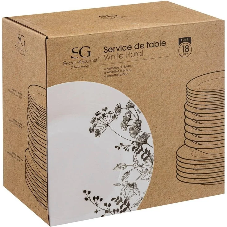 Service 18tlg. White Floral – Bild 2