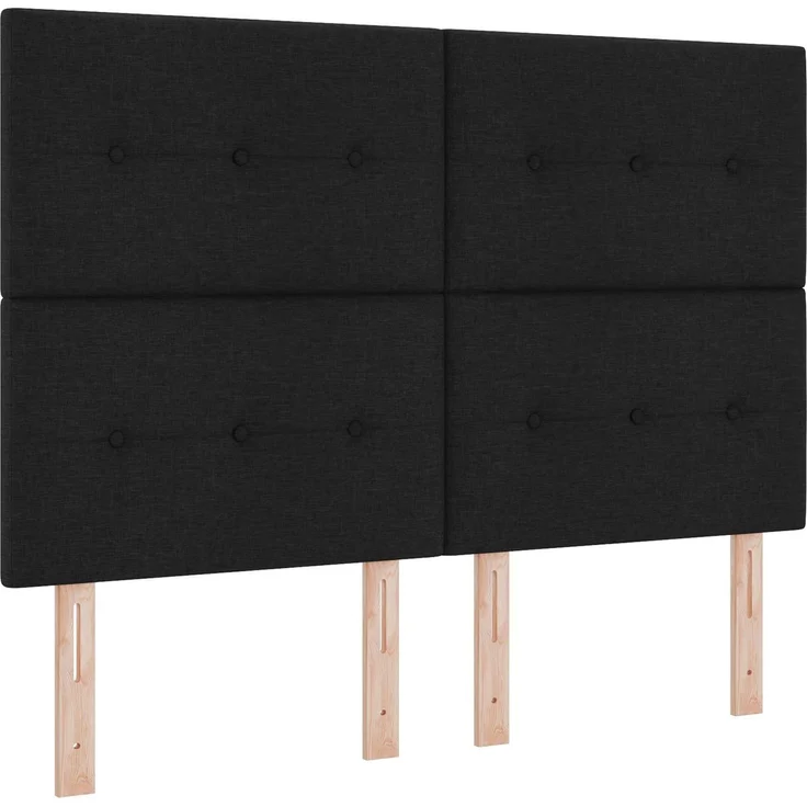 vidaXL Ottoman Bett mit Matratze Schwarz 140 x 190 cm Stoff 3457489 – Bild 4