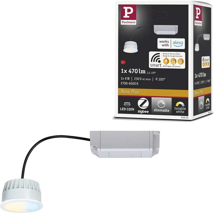 Paulmann No. 93074 LED Modul Coin ZigBee Tunable White 6W 470lm Satin