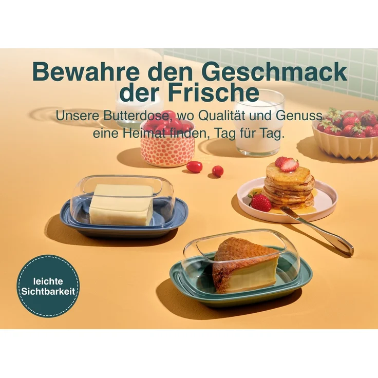 uandu home Butterdose mit Deckel Kunststoff, Butterbehälter, Butter dish, Butterdosen, (Butterschale mit Deckel, Butterdose spülmaschinenfest, Butterbox, Butter Box Dose) – Bild 2