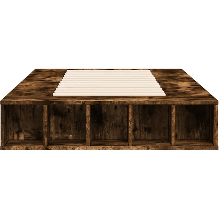 vidaXL Bettgestell Räuchereiche 90x190 cm Holzwerkstoff 3280528 – Bild 3