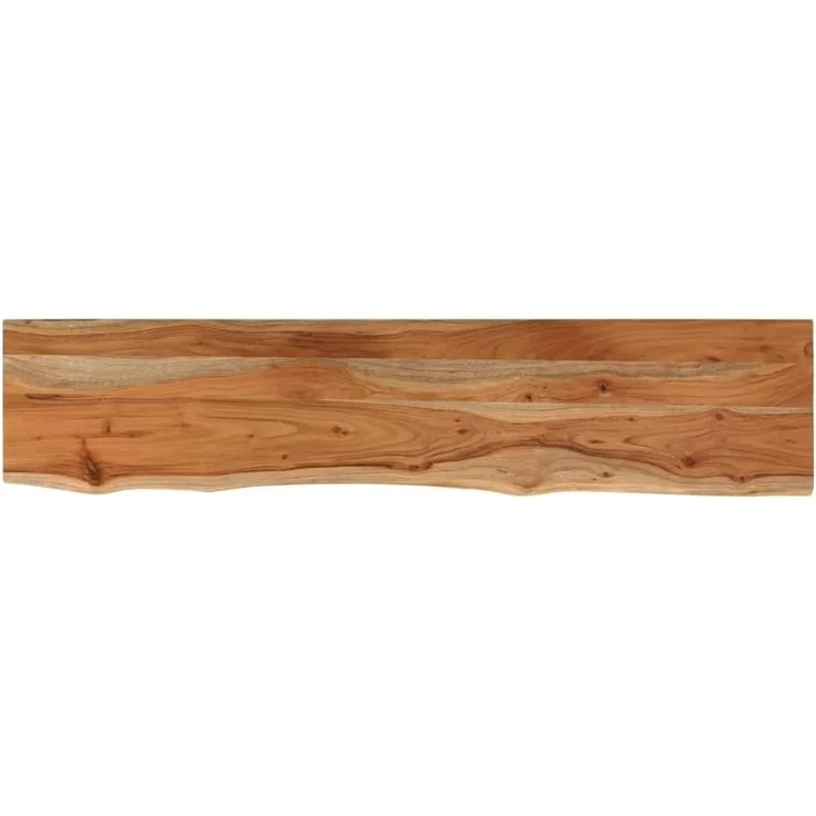 vidaXL Baumkante ohne Halterungen, Massivholz Akazie natur, 140 x 30 x 2,5 cm – Bild 1