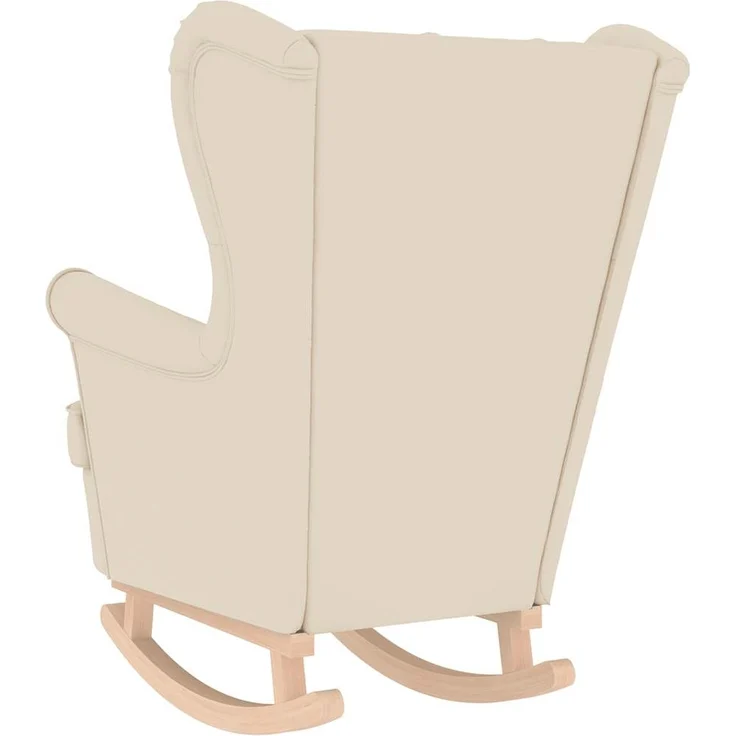 vidaXL Schaukelsessel Weiß 74x90x102 cm Leinen 4016931 – Bild 5