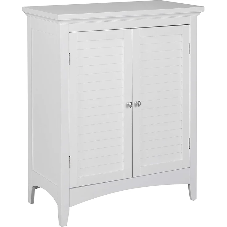 Versanora ELG-585 Badezimmer-Fußboden-Kabinett, MDF, Weiß, 66.04 x 33.02 x 81.28 cm – Bild 1