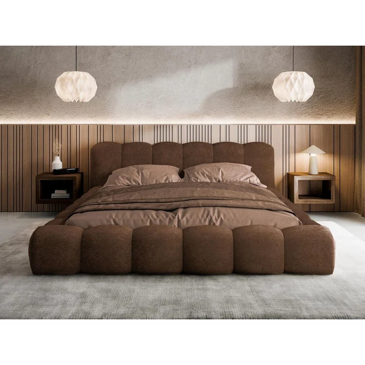 Compleo Polsterbett ERMS Bett bubble, Designerbett (Schlafzimmer Bett modern), (Chenille-Stoff), Doppelbett gepolstert, Wolkenbett – Bild 1