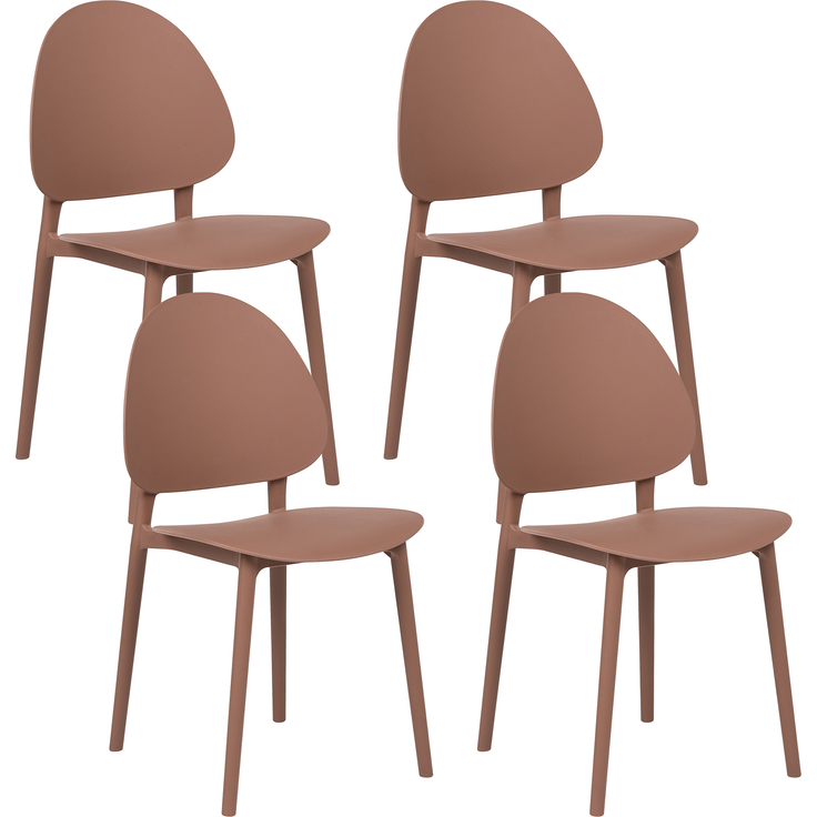 Gartenstuhl 4er Set CEARA Braun