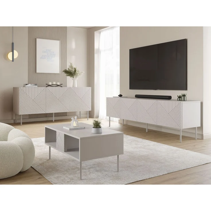 Wohnzimmer-Set Aropo I (Farbe: Cashmere) – Bild 2