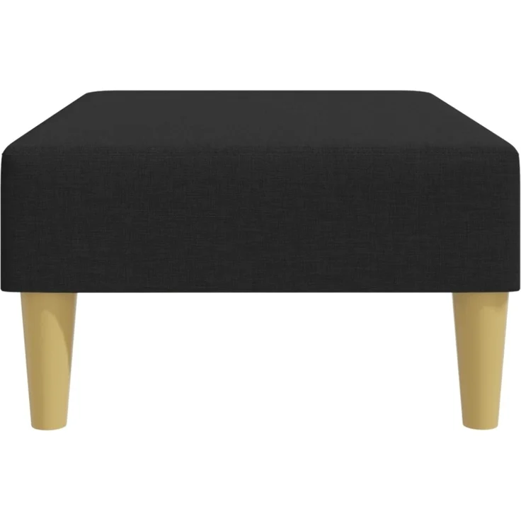vidaXL Fußhocker Schwarz 77x55x31 cm Stoff 379555 – Bild 6