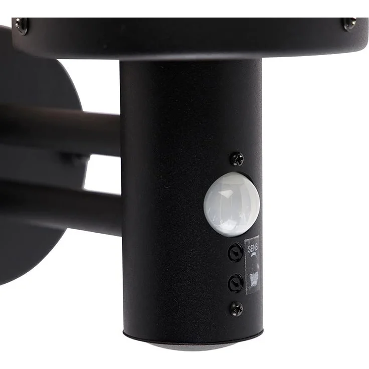 Qazqa Außen-Wandleuchte Sfera, ohne Leuchtmittel, E27, Schwarz, Modern, Kunststoff, 1-flammig – Bild 2