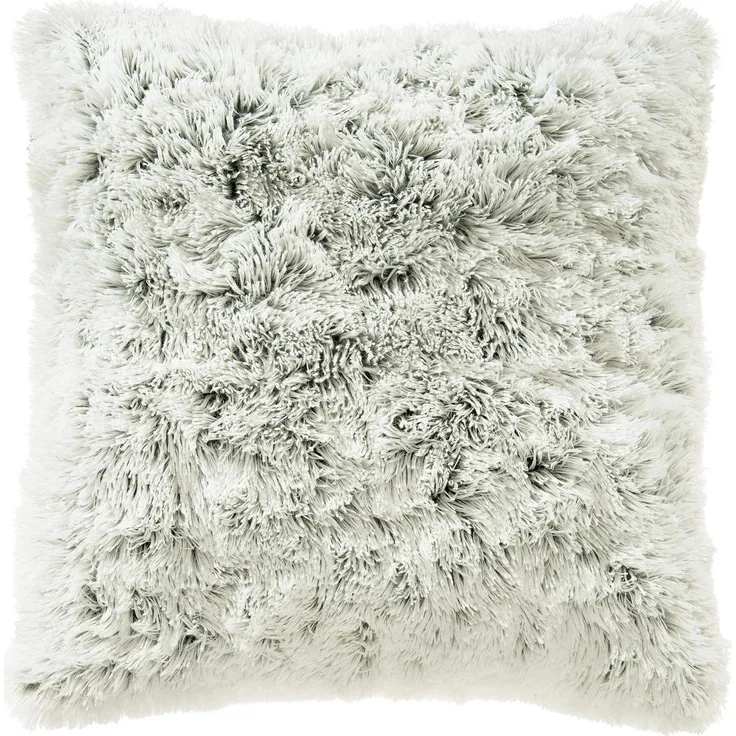 CelinaTex Dekokissen Shetland Deko Kissen Zierkissen Sofakissen Flokati 45x45cm creme/grau, flauschig,kuschelweich,weich,Wohnraumdekoration,waschbar,effektvoll