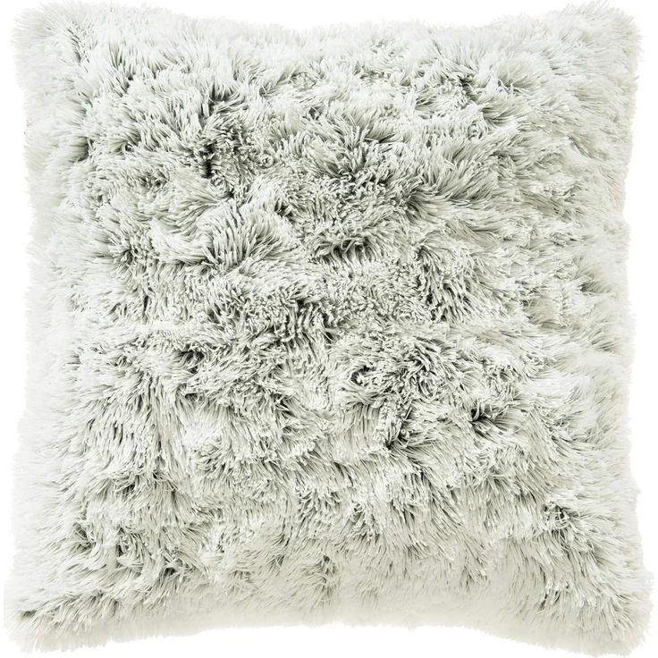 CelinaTex Dekokissen Shetland Deko Kissen Zierkissen Sofakissen Flokati 45x45cm creme/grau, flauschig,kuschelweich,weich,Wohnraumdekoration,waschbar,effektvoll