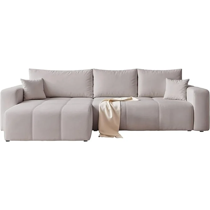 Modernes Sofa in L-Form mit Schlaffunktion und Stauraum – Bild 1
