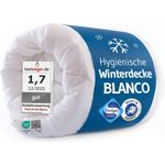 Bettdecke 155x220 BLANCO | Flauschige Schlaf-Decke mit Feuchtigkeitsmanagement & hoher Atmungsaktivität | Optimale Hygiene für Allergiker | Perfekte 4-Jahreszeiten Decke | Ganzjahresdecke 155x220