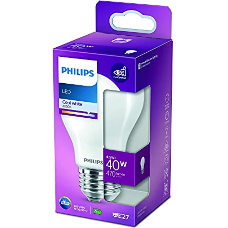 Philips LED Lampe Tropfen E27, 4,5 W - 470 lm Neutralweiß (4000K), entspricht 40 W – Bild 5