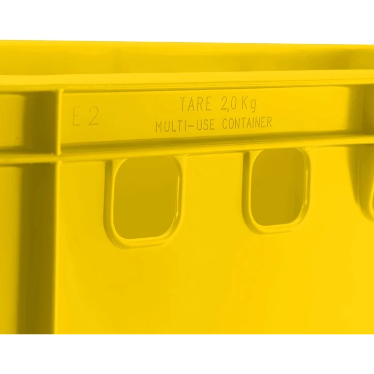 5x Fleischkiste E2 Fleischerkiste Eurobox 60 x 40 x 20 cm lebensmittelecht, robust, stapelbar | Lagerkisten, Stapelkisten, Metzgerkiste Made in Germany – Bild 4