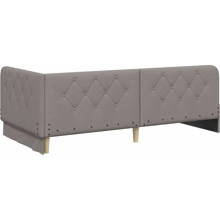 vidaXL Eckbettgestell Taupe 100 x 200 cm Stoff 3394058 – Bild 8