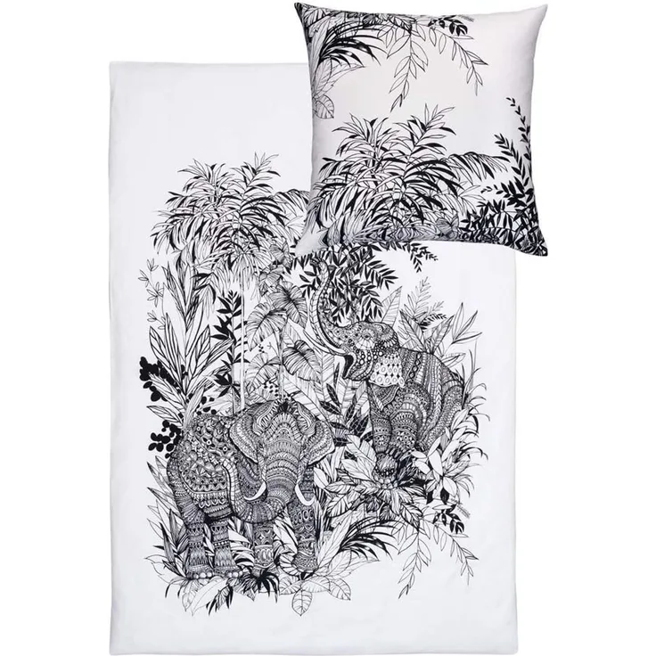 Estella Mako-Satin Bettwäsche Impulse Kibali Weiss