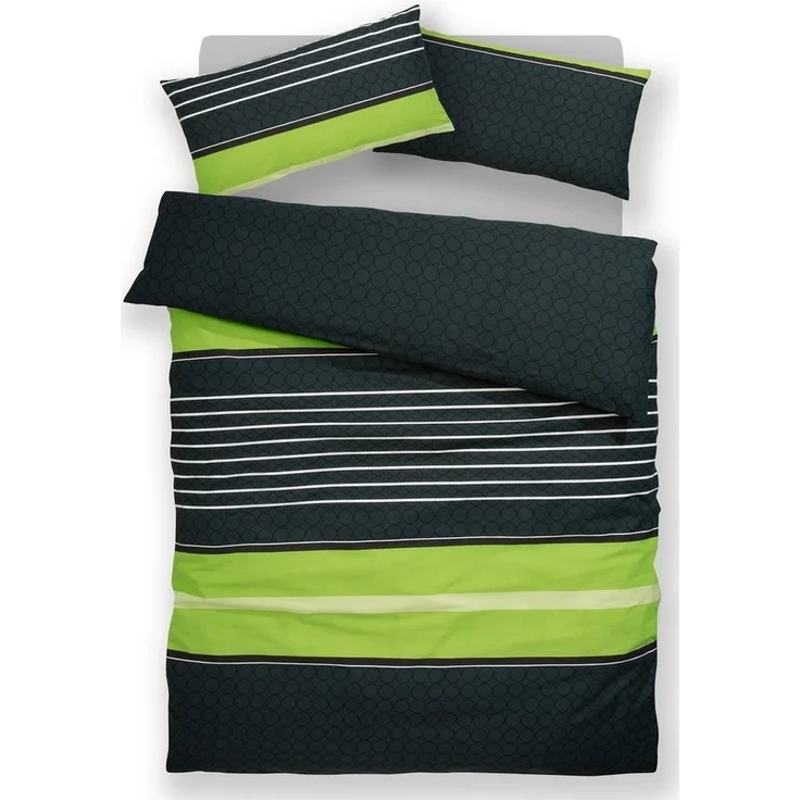 OTTO home Bettwäsche Circle, Polycotton, 2 teilig, Bettwäsche aus Baumwolle mit Streifen-Design, moderne Bettwäsche – Bild 1