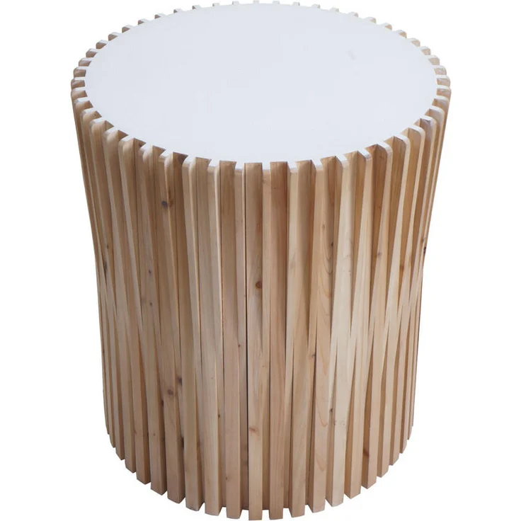 MCW Beistelltisch N31, hellbraun, modernes geometrisches Design, stabiler Tannenholzkorpus, 51x61x51 cm, fertig montiert