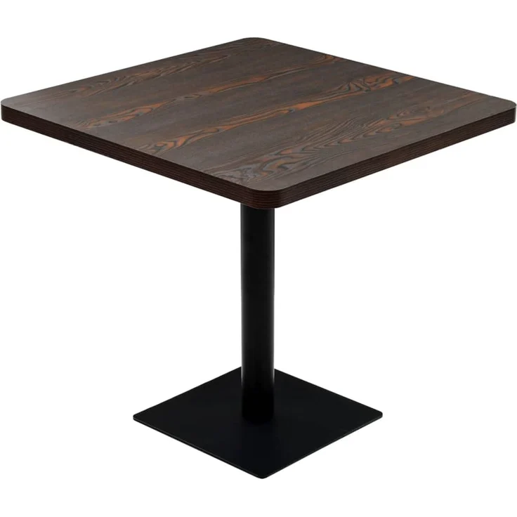 Bistrotisch MARV Quadratisch 80x80x75cm Dunkle Esche | Esstisch eckig kleiner Tisch Cafe Gartentisch Balkontisch Outdoortisch – Bild 1