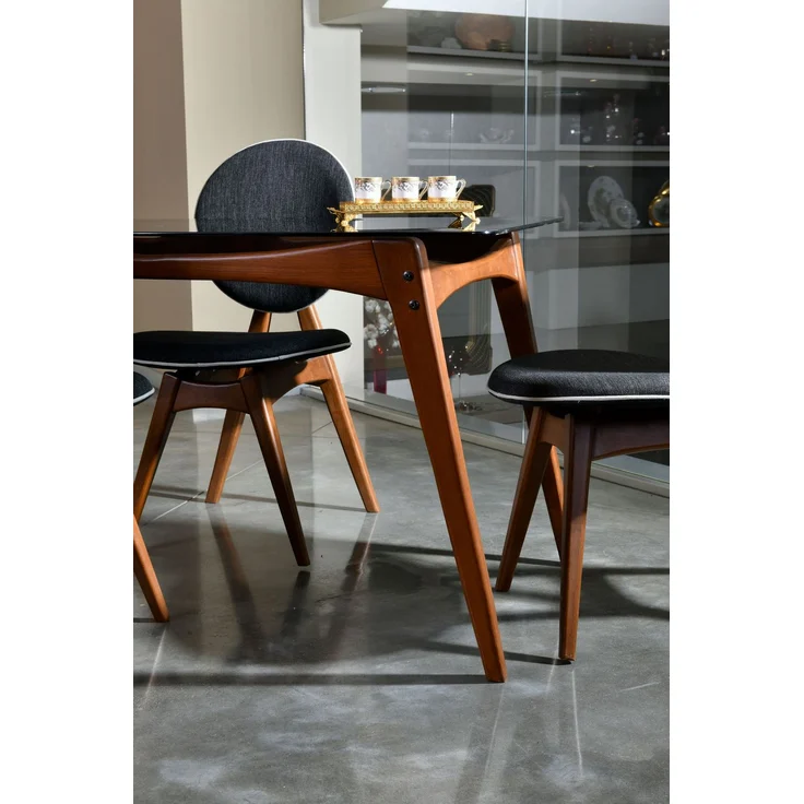 Skye Decor 'Touch v2 - Anthracite' Stuhlset (2-teilig), Walnuss / Anthrazit, 54 x 93 x 55 cm – Bild 2