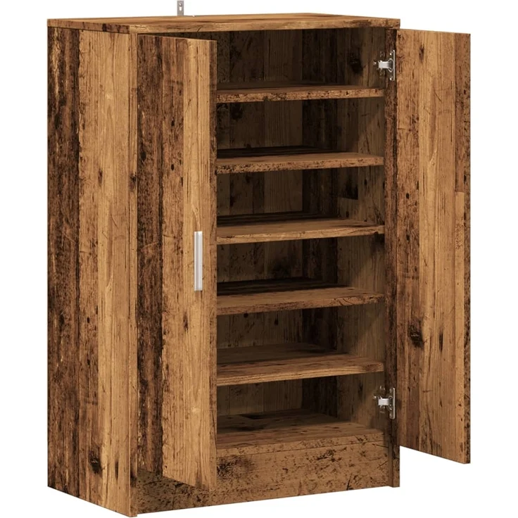 vidaXL Schuhschrank Altholz-Optik 60x35x92 cm Holzwerkstoff 856698 – Bild 6