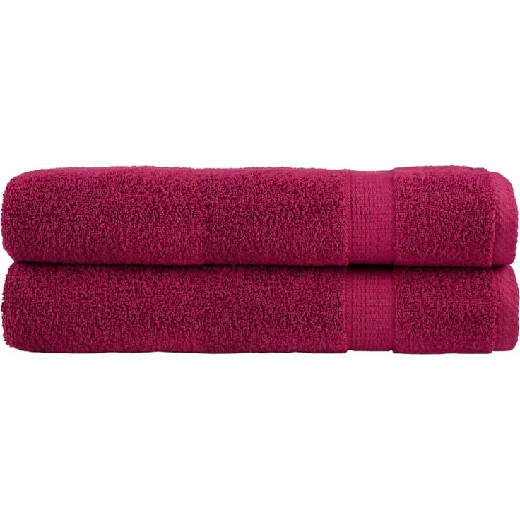 vidaXL Premium Handtücher SOLUND 2 Stk. Bordeaux 100x200 cm 600 g/m² 137221 – Bild 1