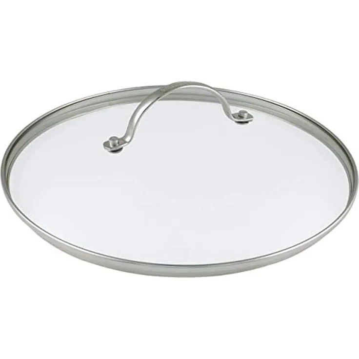 GreenPan Universal-Deckel für Brat-Pfanne-n Gross Glasdeckel auch für Koch-Topf geeeignet Edelstahl-Griff, Glas, Transparent, 28 cm
