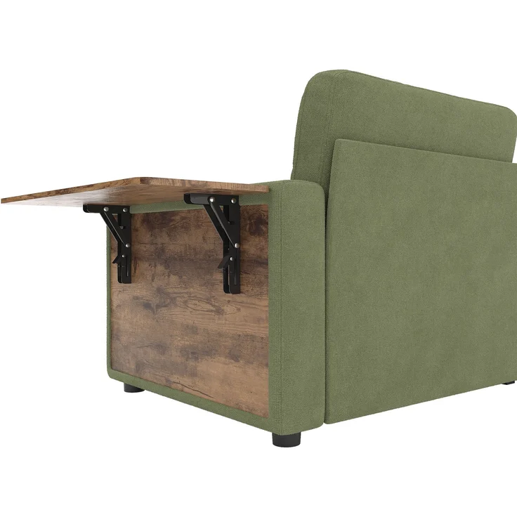 ZUBALIYA Schlafsofa 71x57.5 cm, mit Schreibtisch, mit Schubladen, mit Stauraum, mit Ablageflächen, mit Ausziehbett, Grün – Bild 19