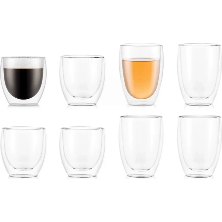 Bodum Pavina 8tlg. Gläser-Set 4 x 0.25 4 x 0.35 Liter doppelwandig isoliert – Bild 1