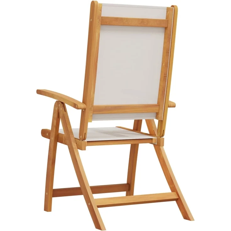vidaXL Gartenstühle 2 Stk. Klappbar Massivholz Akazie und Textilene 4008421 – Bild 5
