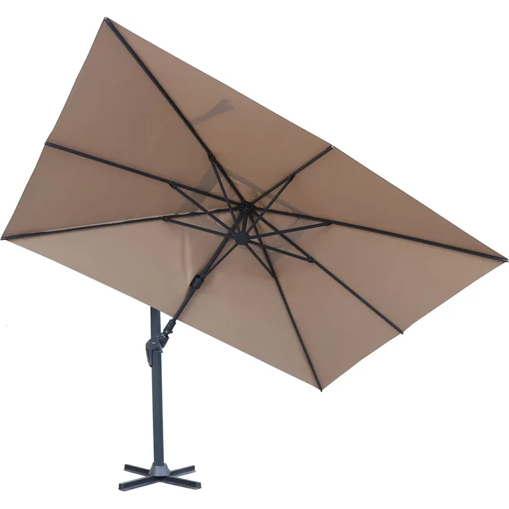 osoltus KOS Ampelschirm Alu Taupe 350x260cm axial schwenkbar