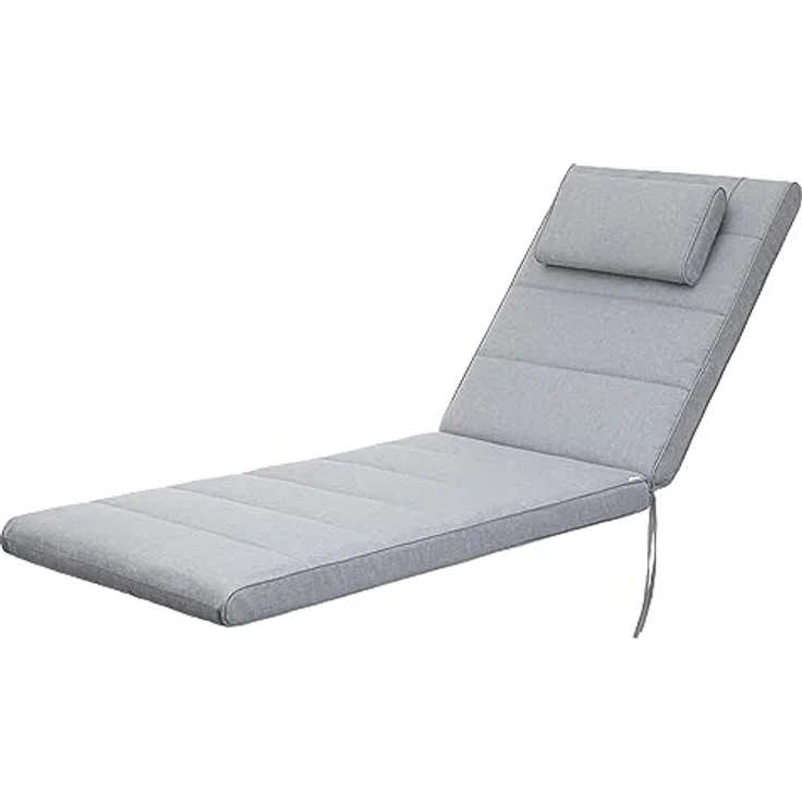 Bjird Liegenauflage "Luxus" Polsterauflage für Sonnenliege 204x60x7 cm, Wasserabweisend - Bezug abnehmbar und waschbar - UV-beständig – Bild 2