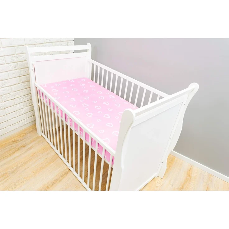 Amilian Spannbettlaken Spannbetttuch für Babybett Kinderbett Baby 100% Baumwolle 140x70 cm, Gummizug: an den Ecken, in vielen Mustern erhältlich – Bild 2