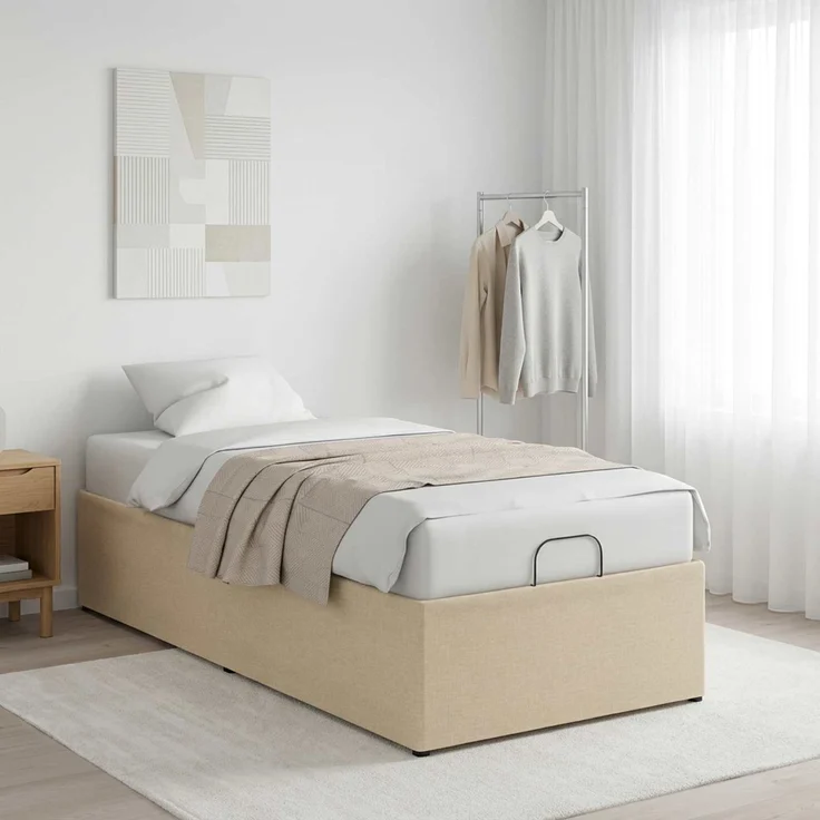 vidaXL Elektrisch verstellbares Bettgestell Creme 200 x 90 x 33,5 cm 42037293 – Bild 4