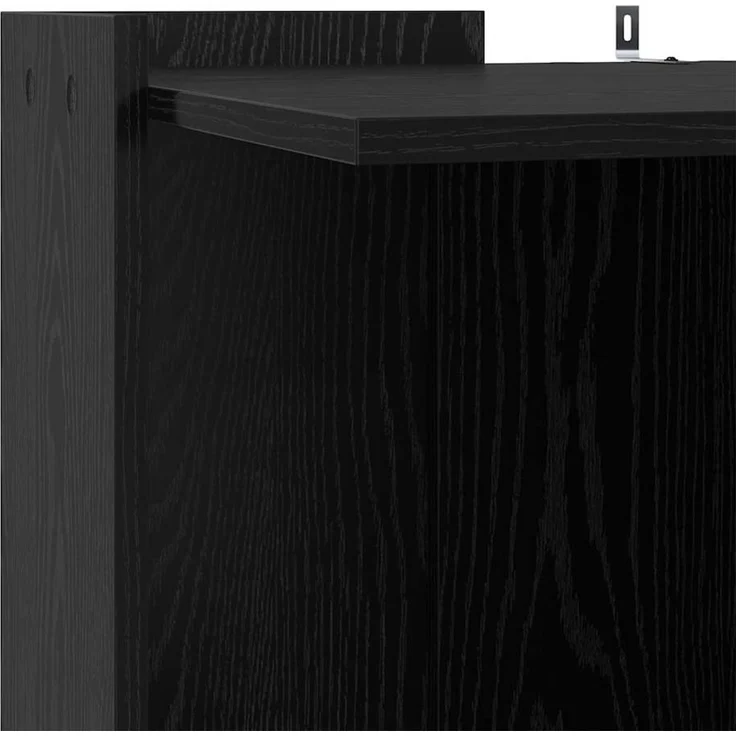 vidaXL Katzenstreu Box Umzäunung Schwarz Eichen-Optik 53 x 53 x 51 cm 884069 – Bild 7