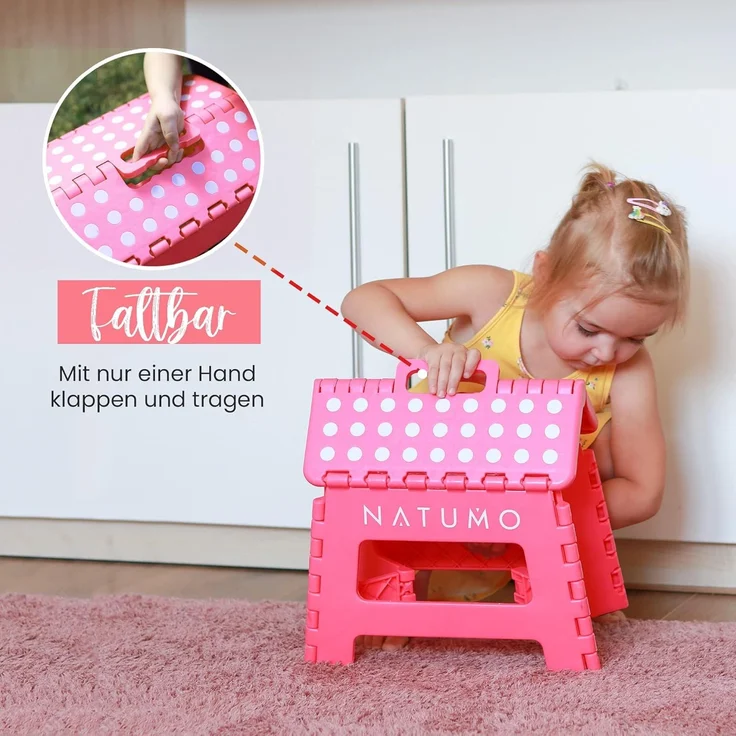 natumo Tritthocker faltbare Aufstiegshilfe für Kinder & Erwachsene - bis 150kg (1 St) – Bild 4