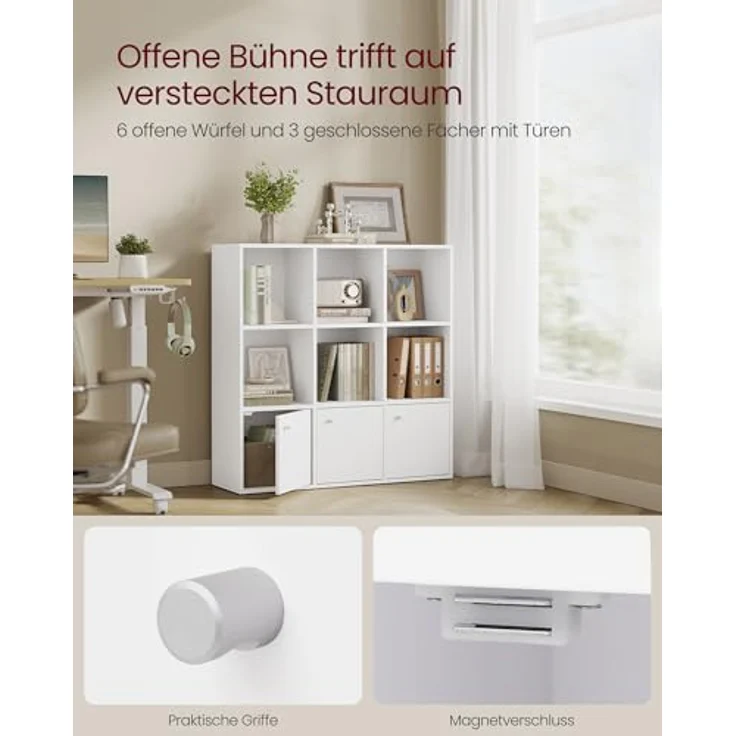 Nancy's Bücherregal Weiß 9 Boxen - Bücherregale Weiß Kinderzimmer – Bild 6