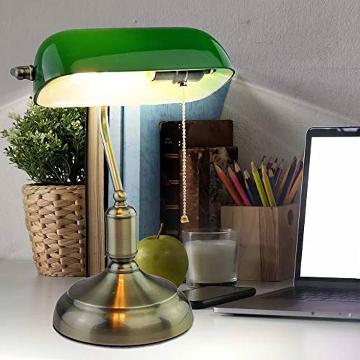 V-TAC Vintage LED Metall Tischlampe, E27 Fassung mit 90° schwenkbarem Glasdiffusor, grün – Bild 3
