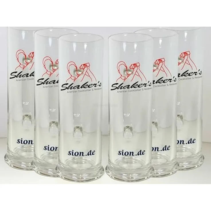 Shakers 'Sion' Bierglas mit Henkel, Glas klar, 0,5 L, 6 Stk.