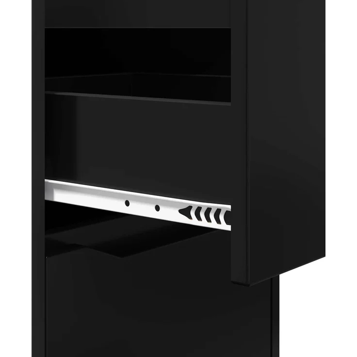 vidaXL Aufbewahrungsschrank 40 x 48 x 105 cm Holzwerkstoff Schwarz 888898 – Bild 11