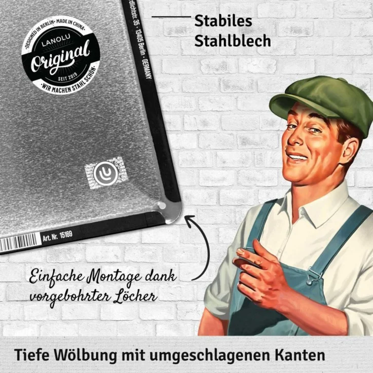 LANOLU Blechschild Der Beste 30 Jahre - 20x30cm – Metall – Schwarz – 20148 – Bild 5