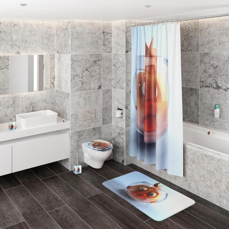 Sanilo Duschvorhang Goldfisch 180 x 200 cm, 100% wasserdicht, Anti-Schimmel-Effekt, hochwertige Qualität – Bild 8
