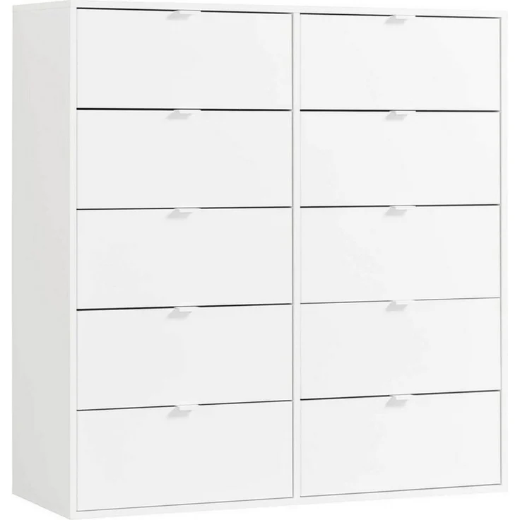 mokebo Sideboard Die Stilvolle, Nachttisch, Highboard, Anrichte, Sideboard fürs Schlafzimmer in Weiß – Bild 5