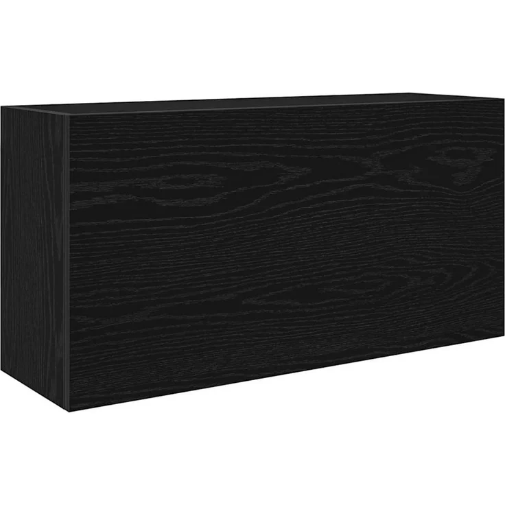 vidaXL Bad-Wandschrank Schwarz 80x25x40 cm Holzwerkstoff 860086 – Bild 2
