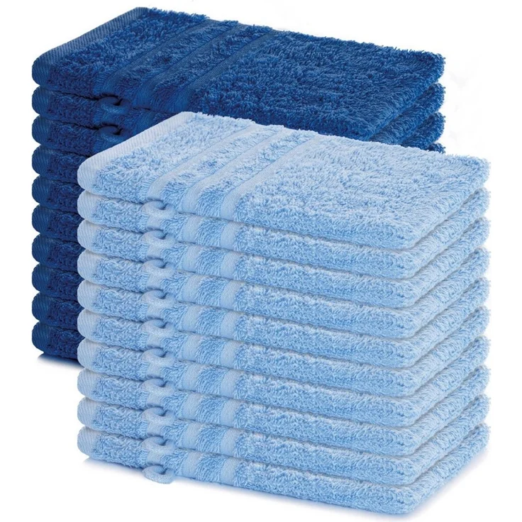 Lavea Waschhandschuh 20er Set Waschhandschuhe, 15 x 21 cm, Elena-Frottierserie, Waschlappen, (20-St), 500 g/m² Frottier, weich & saugstark, pflegeleicht – Bild 1