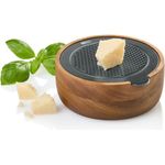 AdHoc Käsereibe Tisch Feinreibe CutnServe, Akazienholz, Edelstahl, (1-St), für Hartkäse, Gewürze, Nüsse, Schokolade und vieles mehr